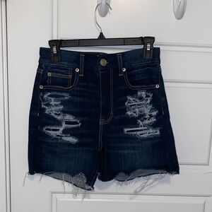 American Eagle Dark Denim Women Shorts